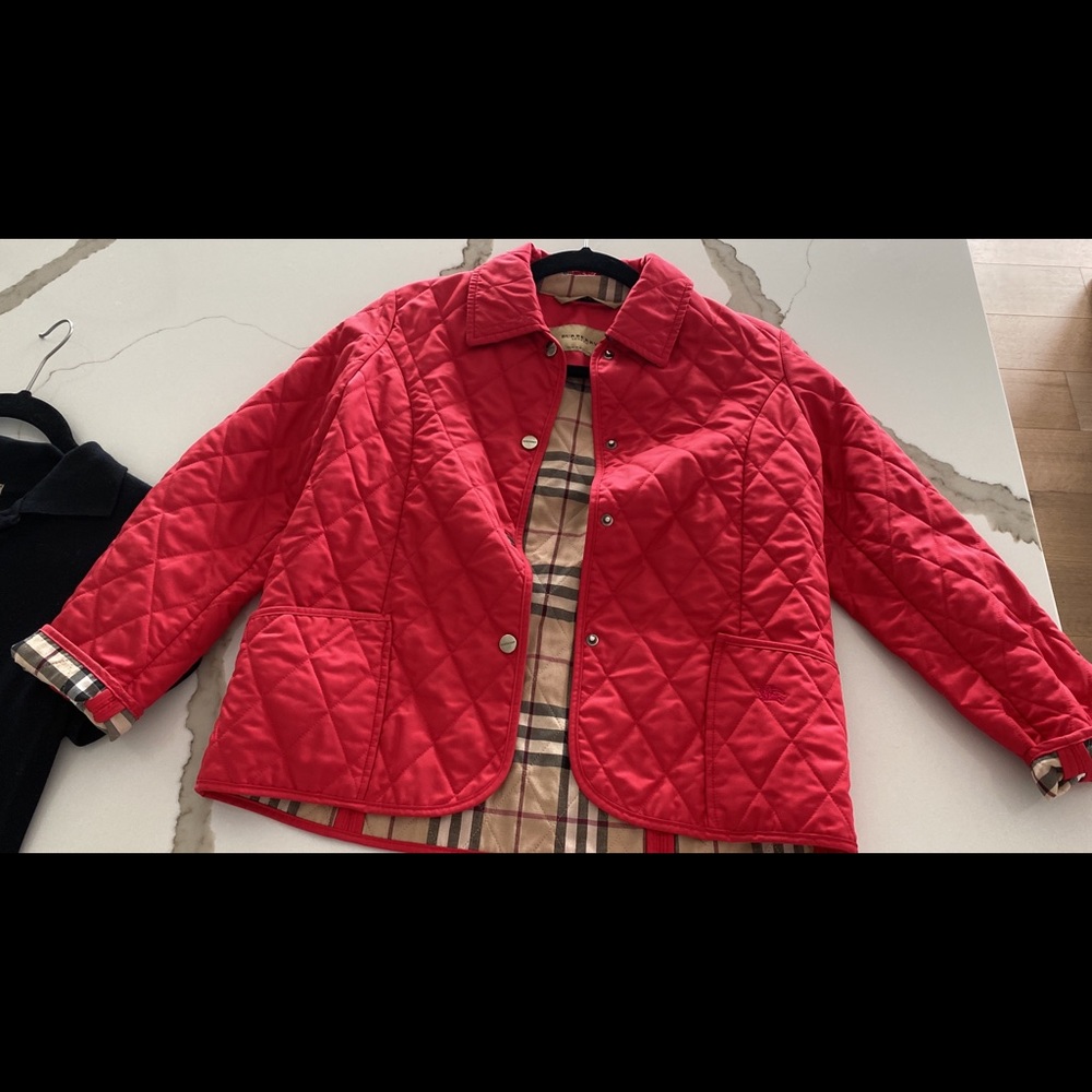 Girls Quilted Burberry Jacket size 12